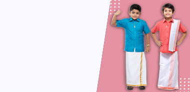 Home - Saara Fashions Online - Pattu pavadai | Pattu Half Sarees | Traditional Kids Wear dhoti for boys