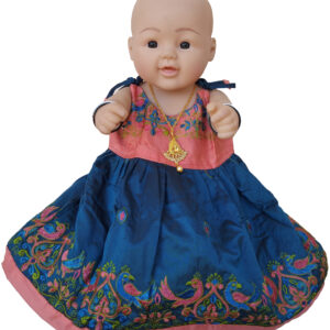 BornBaby BB001 - Saara Fashions Online - Pattu pavadai | Pattu Half Sarees | Traditional Kids Wear pattu pavadai for newborn babies